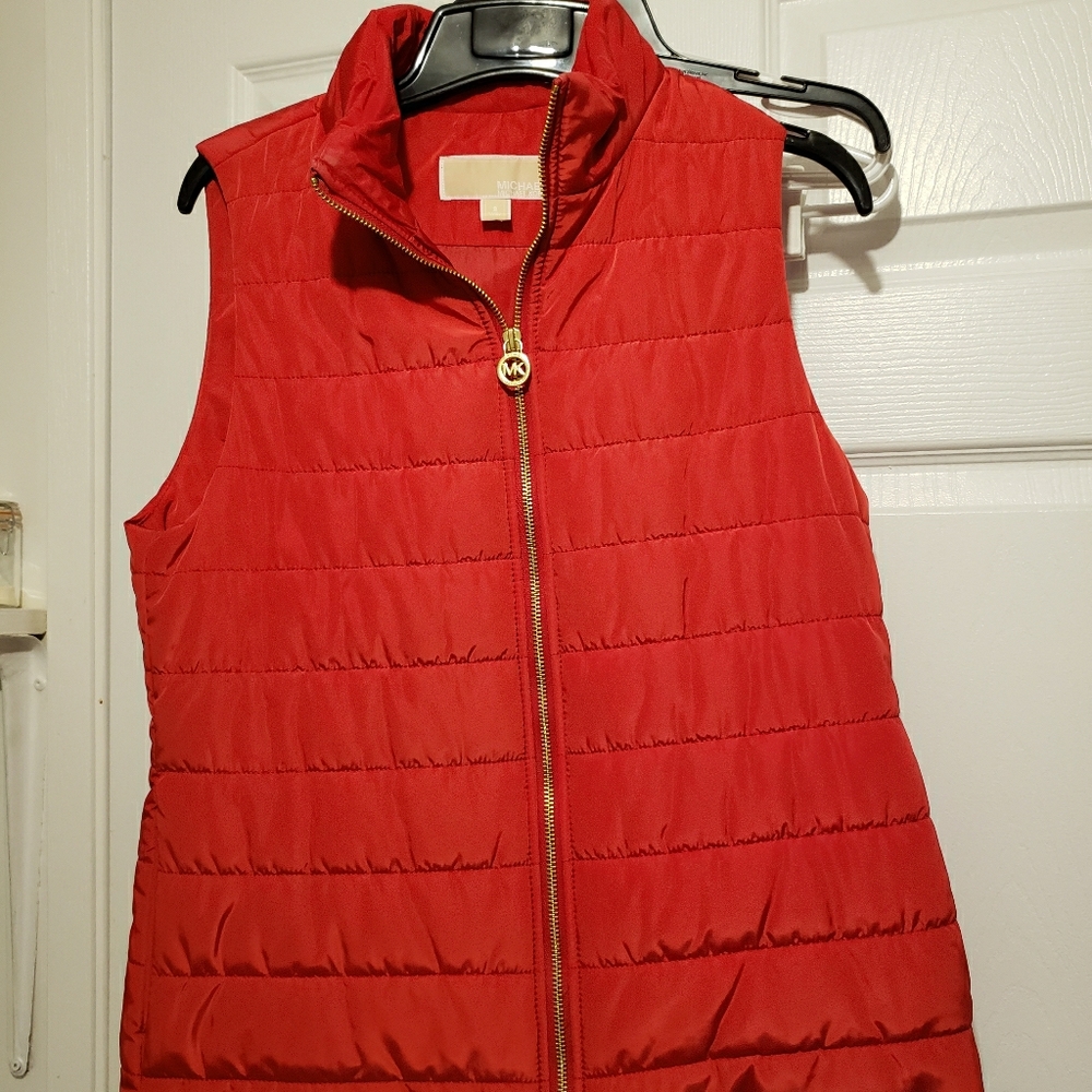 Michael Kors red puffer vest